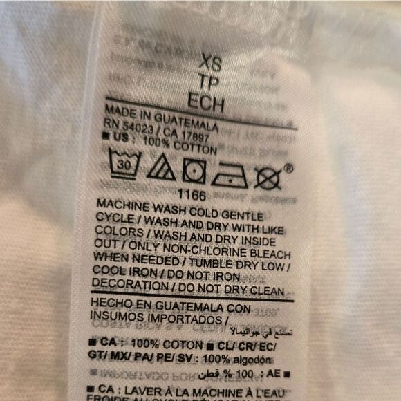 Old Navy White T-Shirt with Orange Floral Graphic NWT XSMALL - Picture 6 of 6